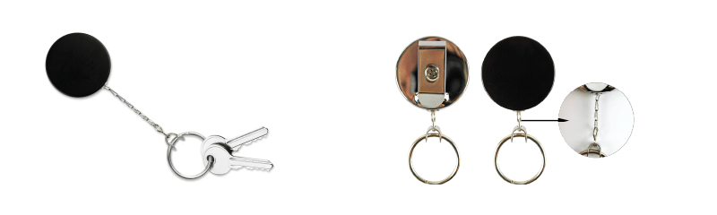 Porta badge retrattili in metallo