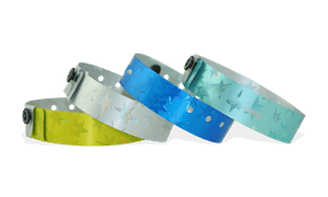 Braccialetti olografici senza personalizzazione 19 mm effetto "stars"
