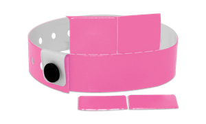 Braccialetti a quattro tagliandi in vinile senza personalizzazione 19 mm Rosa
