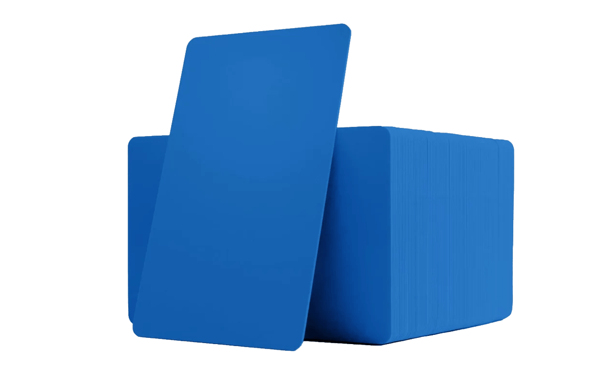 Tessera non personalizzata in PVC blu - 760 mic