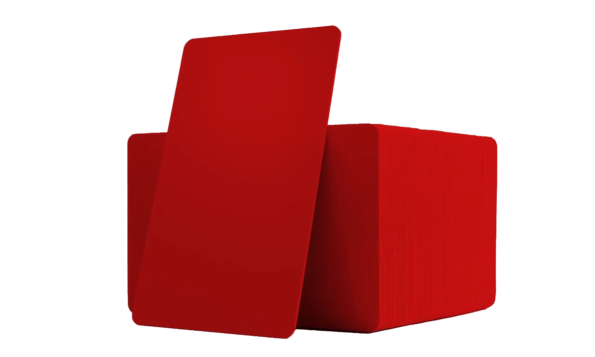 Tessera non personalizzata in PVC rosso - 760 mic