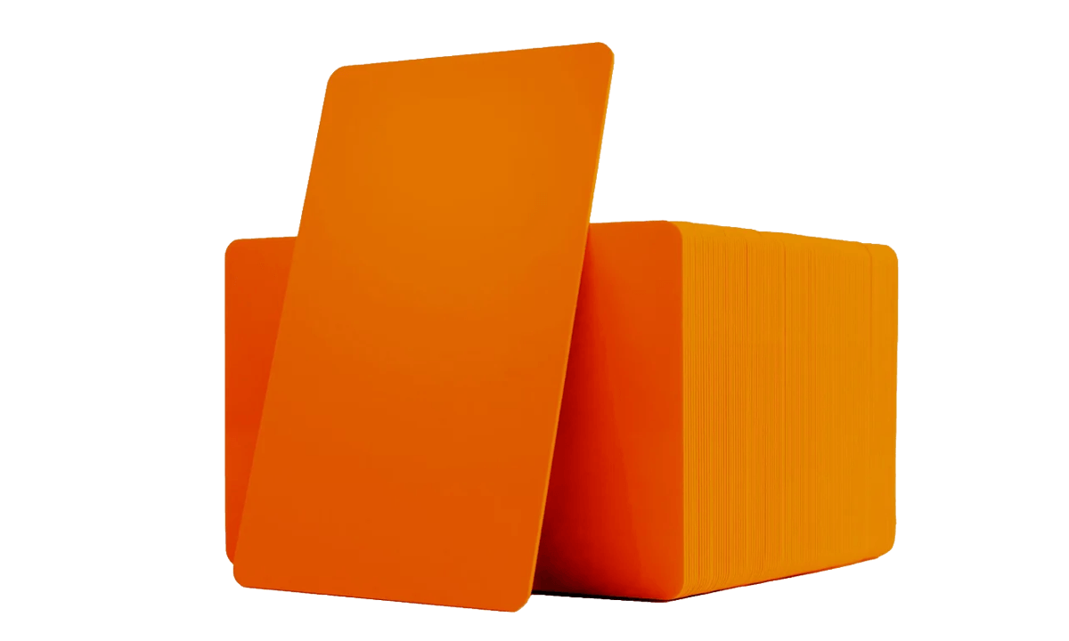 Tessera non personalizzata in PVC arancione - 760 mic