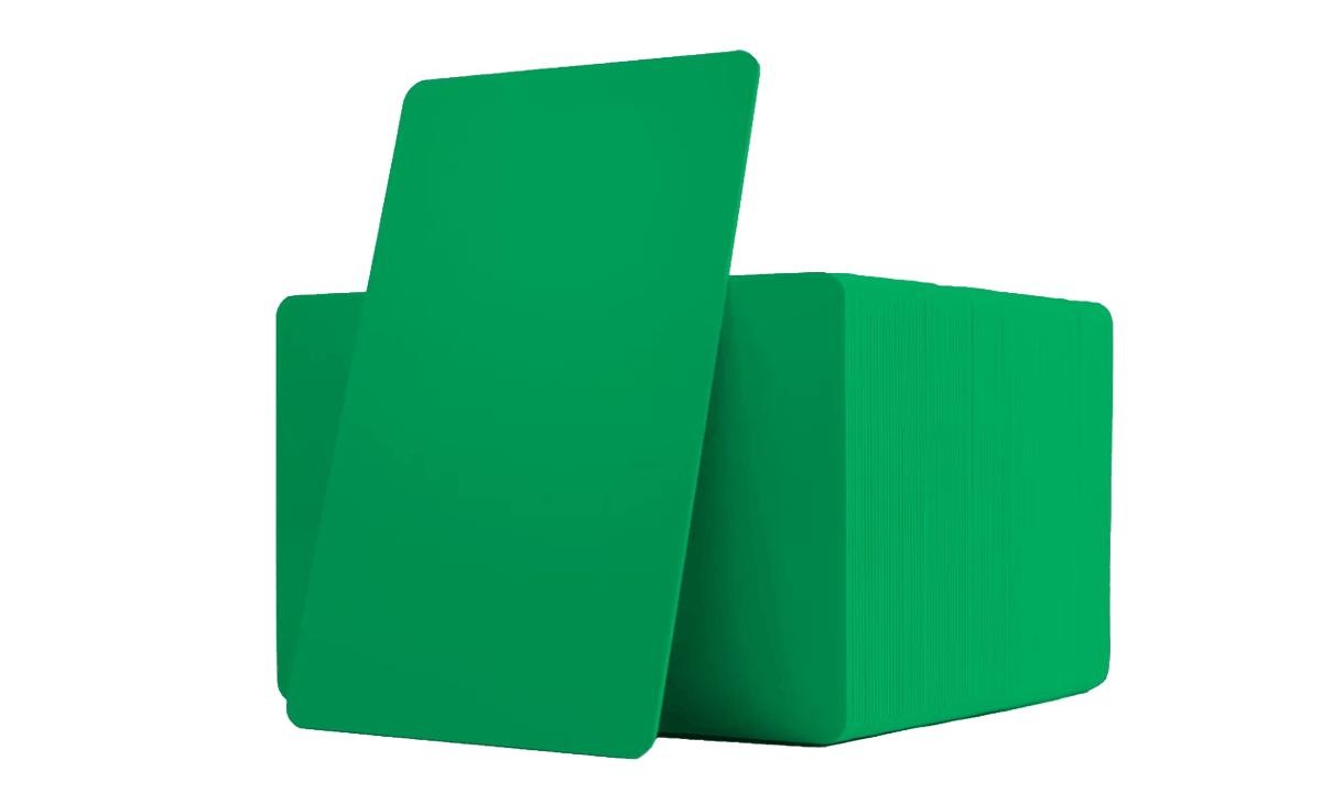 Tessera non personalizzata in PVC verde - 760 mic