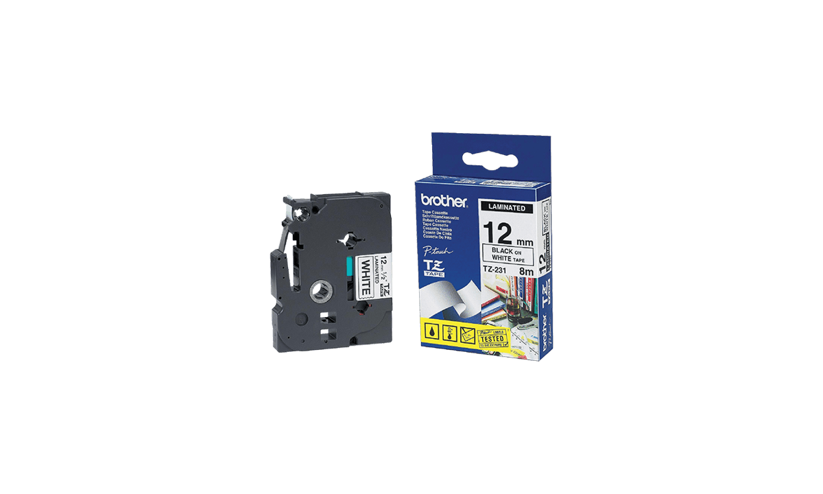 Nastri Brother P-touch, 12 mm, Blu su nastro trasparente