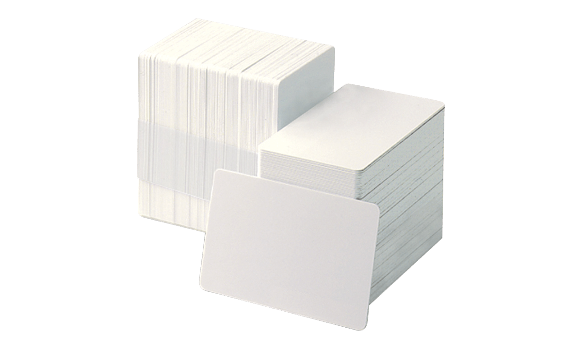Tessera non personalizzata in PVC bianco - 750 mic