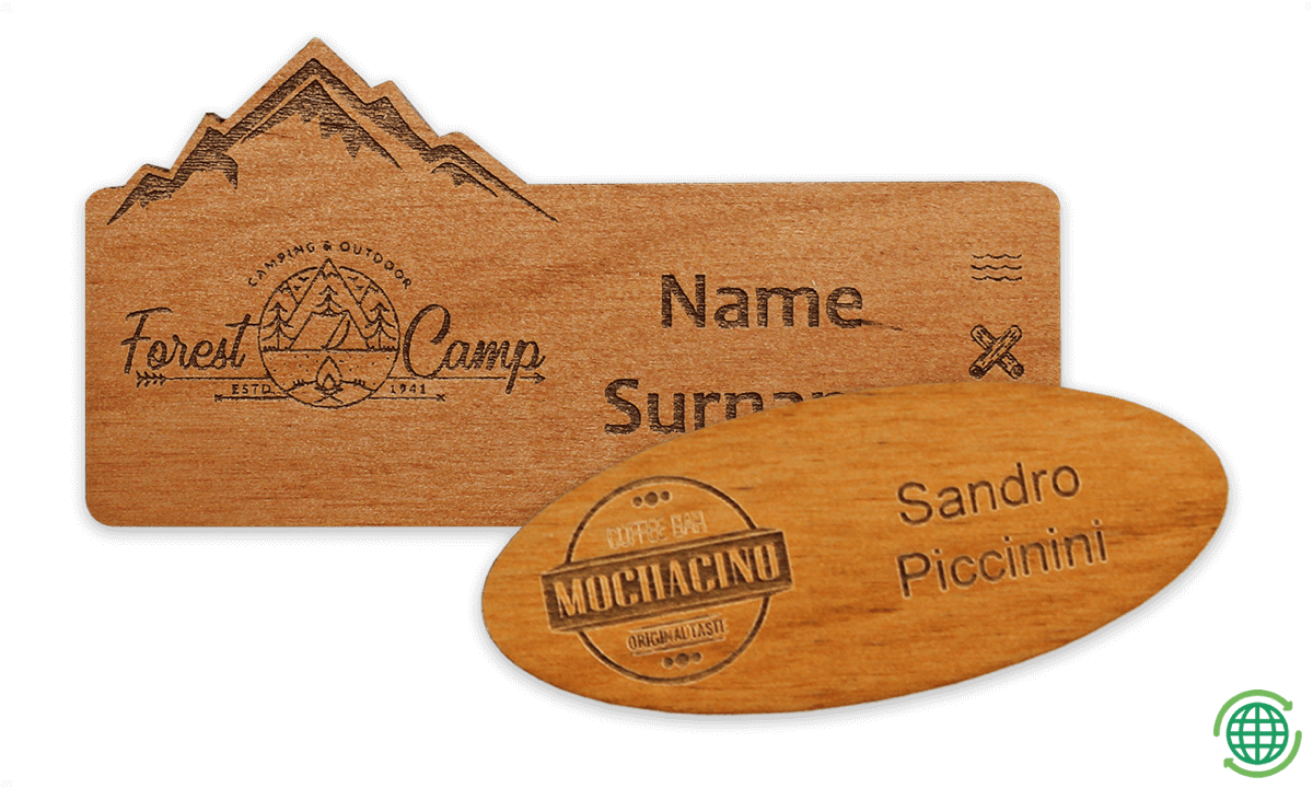 Badge Impress in Legno, Forma speciale