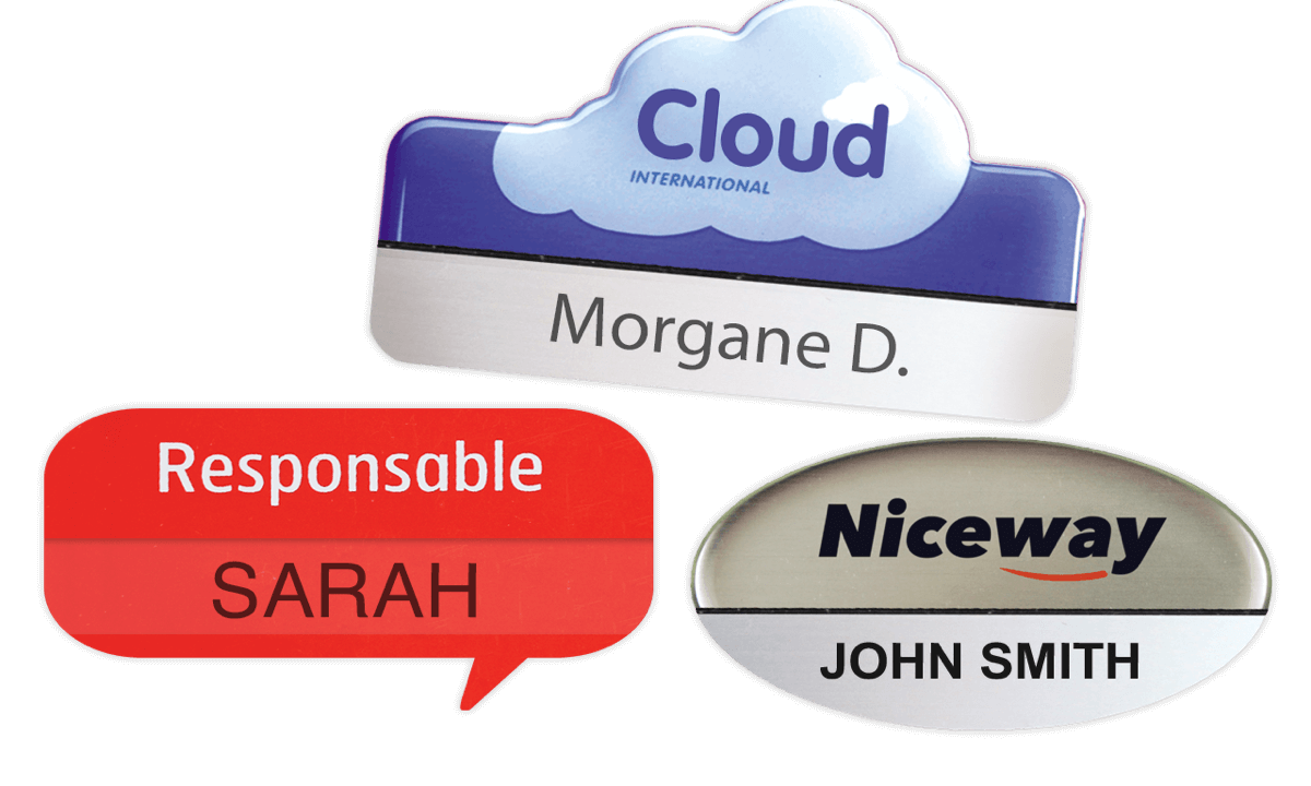 Badge nominativo Premium, forma speciale