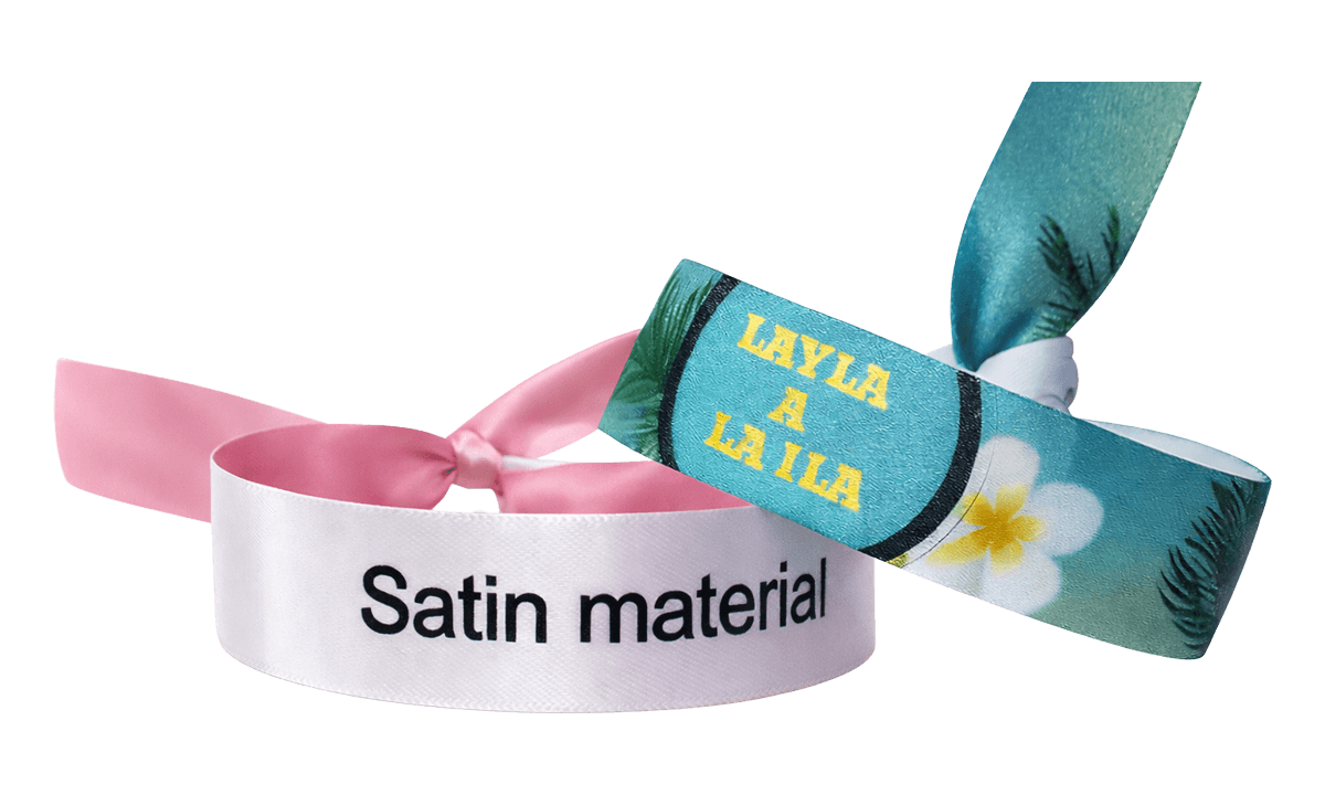 Braccialetti personalizzabili in morbido raso senza chiusura