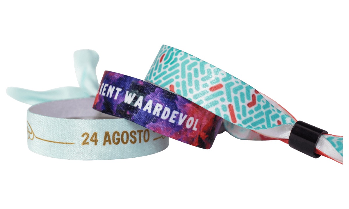 EXPRESS - Braccialetti personalizzabili in morbido raso, Chiusura Oslo a cilindro Non Riutilizzabile