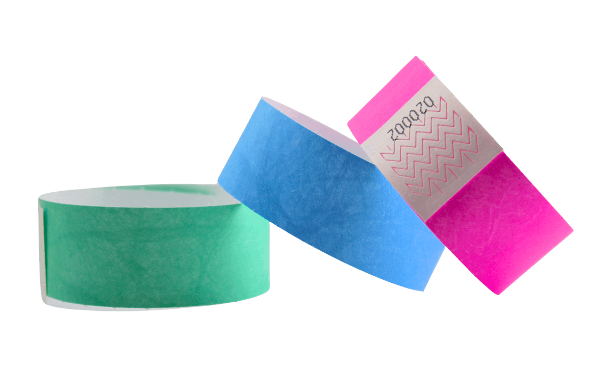 Braccialetti in Tyvek pre-numerati 25 mm - Confezione da 1000 pezzi