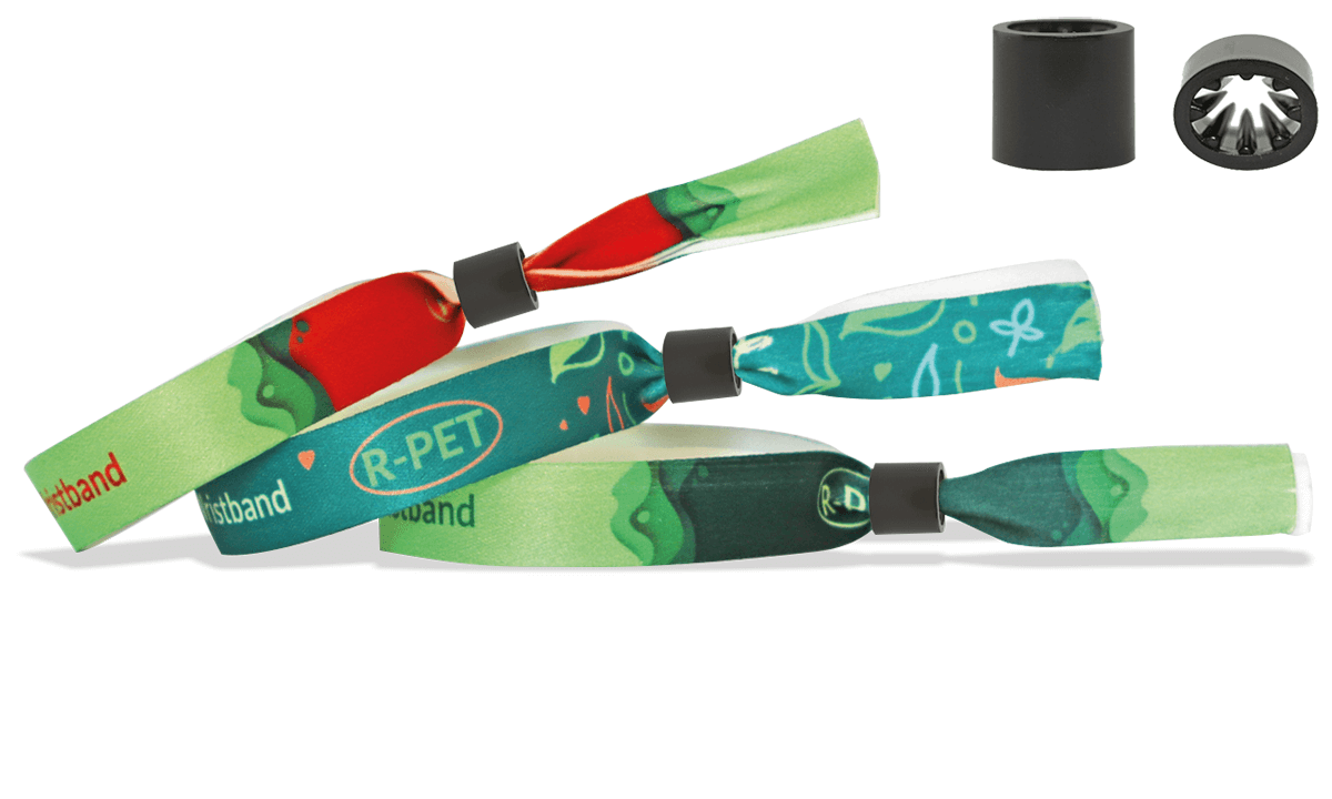 Braccialetti di raso RICICLATO con Chiusura Oslo a cilindro Non Riutilizzabile