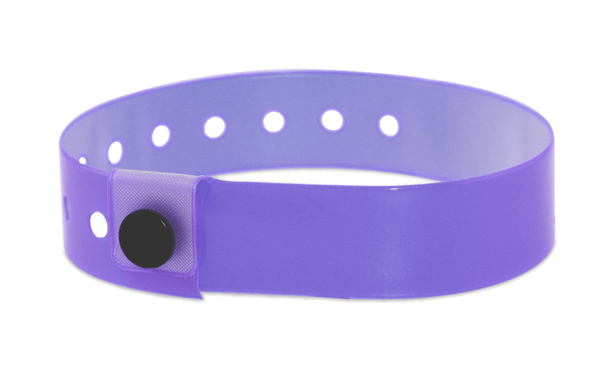 Braccialetti neutri in vinile traslucido, 19 mm, Lilla