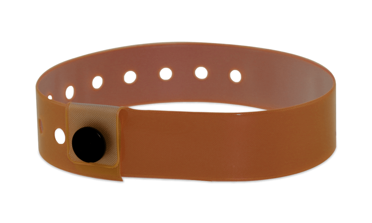 Braccialetti neutri in vinile traslucido, 19 mm, Caffé