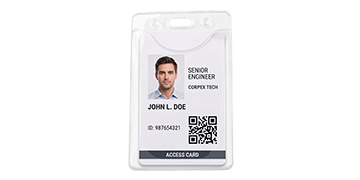 Porta badge flessibile ecosostenibile (senza DOP) – Formato carta di credito