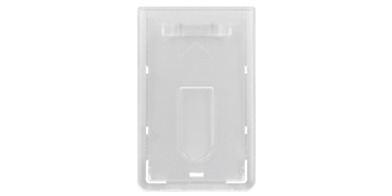 Portabadge Premium per una carta/tessera verticale rigido con incavi per il pollice