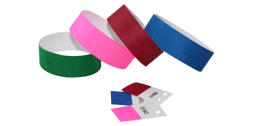 Braccialetti in Tyvek pre-numerati con tagliando staccabile 25 mm