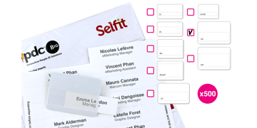 Inserto Selfit Grande, 95 x 24 mm, Bianco, 500 Inserti