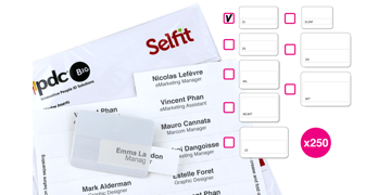 Inserto Selfit una linea, 70 x 12 mm, Bianco, 250 Inserti