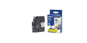 Nastri Brother P-touch, 18 mm, Nero su nastro trasparente