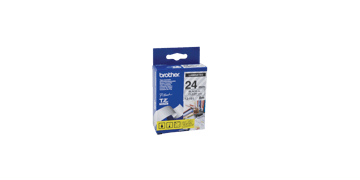 Nastri Brother P-touch, 24 mm, Nero su nastro trasparente