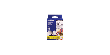 Nastri Brother P-touch, 18 mm, Nero su nastro bianco