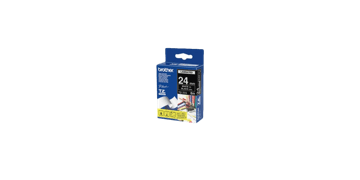 Nastri Brother P-touch, 24 mm, Bianco su nastro nero