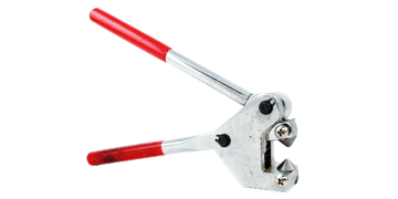 Pinza per chiusura piatta in metallo
