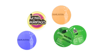 Badge per eventi rotondo 57 mm (PVC)