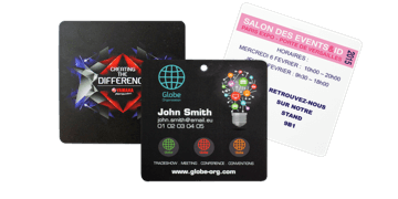 Badge per eventi 95x98 mm (PVC)