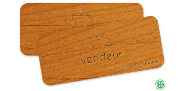 Badge Impress in Legno, 75 X 32 mm
