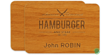 Badge Impress in Legno, 75 X 50 mm