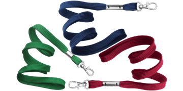 Laccetti porta badge tubolari di 10 mm con gancio a scatto