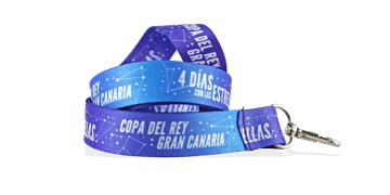 Laccetti porta badge personalizzati di 25 mm - Effetto raso - Stampa in quadricromia