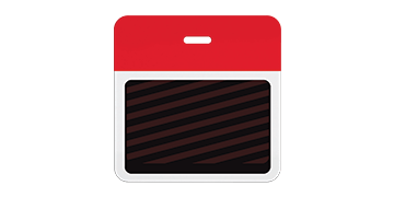 TEMPBadge termici a clip in 2 pezzi - Parte posteriore con parte superiore rossa