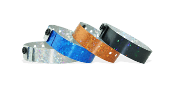 Braccialetti olografici senza personalizzazione 19 mm effetto "liquid glitter"