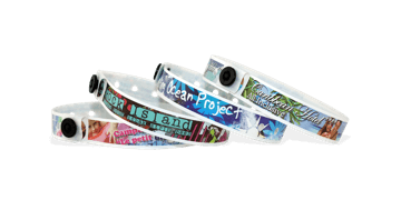 Braccialetti formato stretto in plastica personalizzabili con stampa fotografica 13 mm