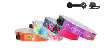 Braccialetti in tessuto Effetto Raso personalizzabili, chiusura rotonda a clip in plastica Nice