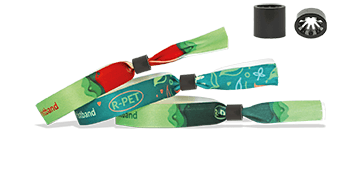 Braccialetti di raso RICICLATO con Chiusura Oslo a cilindro Non Riutilizzabile