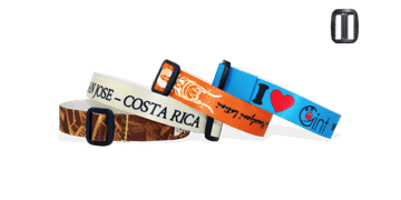Braccialetti in tessuto Effetto Raso personalizzabili, chiusura riutilizzabile in plastica Roma