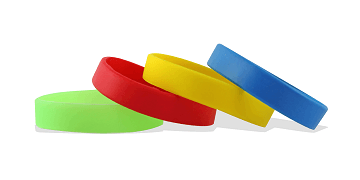 Braccialetti in silicone senza personalizzazione, Formato adulto (articoli di magazzino)