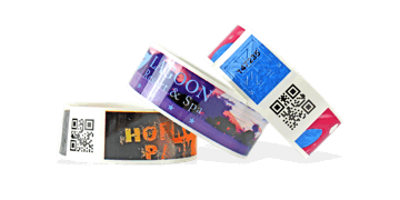 Braccialetti in plastica personalizzabili con codici a barre e stampa fotografica TVS 25mm (finitura lucida)