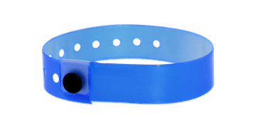 Braccialetti neutri in vinile traslucido, 19 mm, Blu