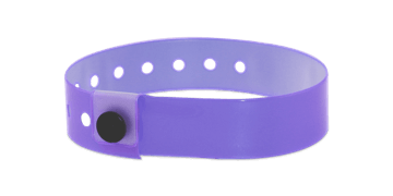 Braccialetti neutri in vinile traslucido, 19 mm, Lilla