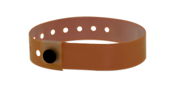 Braccialetti neutri in vinile traslucido, 19 mm, Caffé
