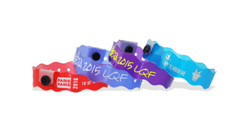 Braccialetti in vinile "Wave" personalizzabili, 19 mm