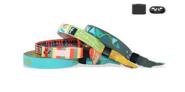 Braccialetti in tessuto Ricamato personalizzabili, chiusura piatta in plastica Barcelona