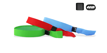 Braccialetti in tessuto senza personalizzazione, chiusura piatta in plastica Berlin (articoli di magazzino)