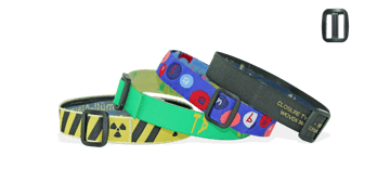 Braccialetti in tessuto Ricamato personalizzabili, chiusura riutilizzabile in plastica Roma