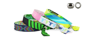 Braccialetti in tessuto Ricamato personalizzabili, chiusura riutilizzabile in metallo Las Vegas