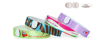 Braccialetti in tessuto Effetto Raso personalizzabili, chiusura a clip in vinile St Tropez